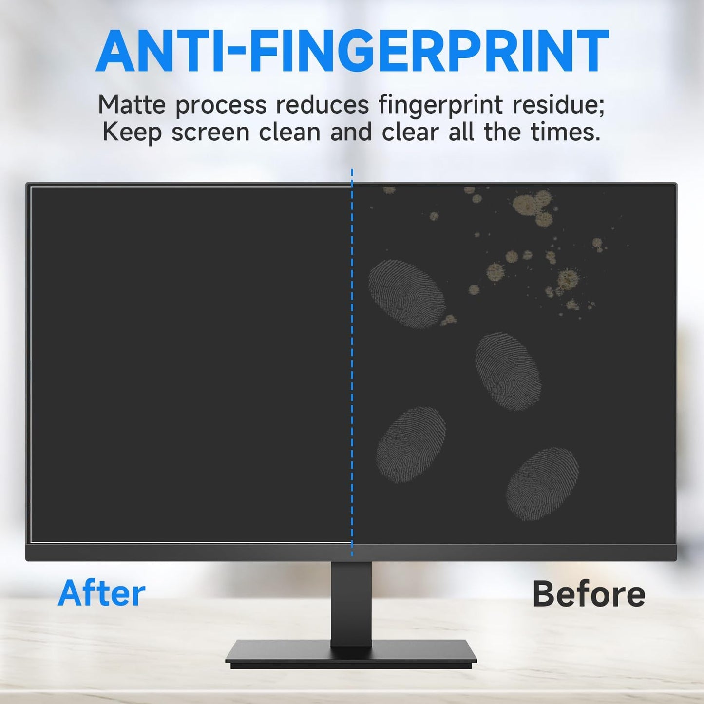 2 Pack 27 Inch Anti Glare Computer Screen Cover, for 27'' with 16:9 Aspect Ratio Computer Widescreen Monitor, Eye Protection Matte Anti Glare Film