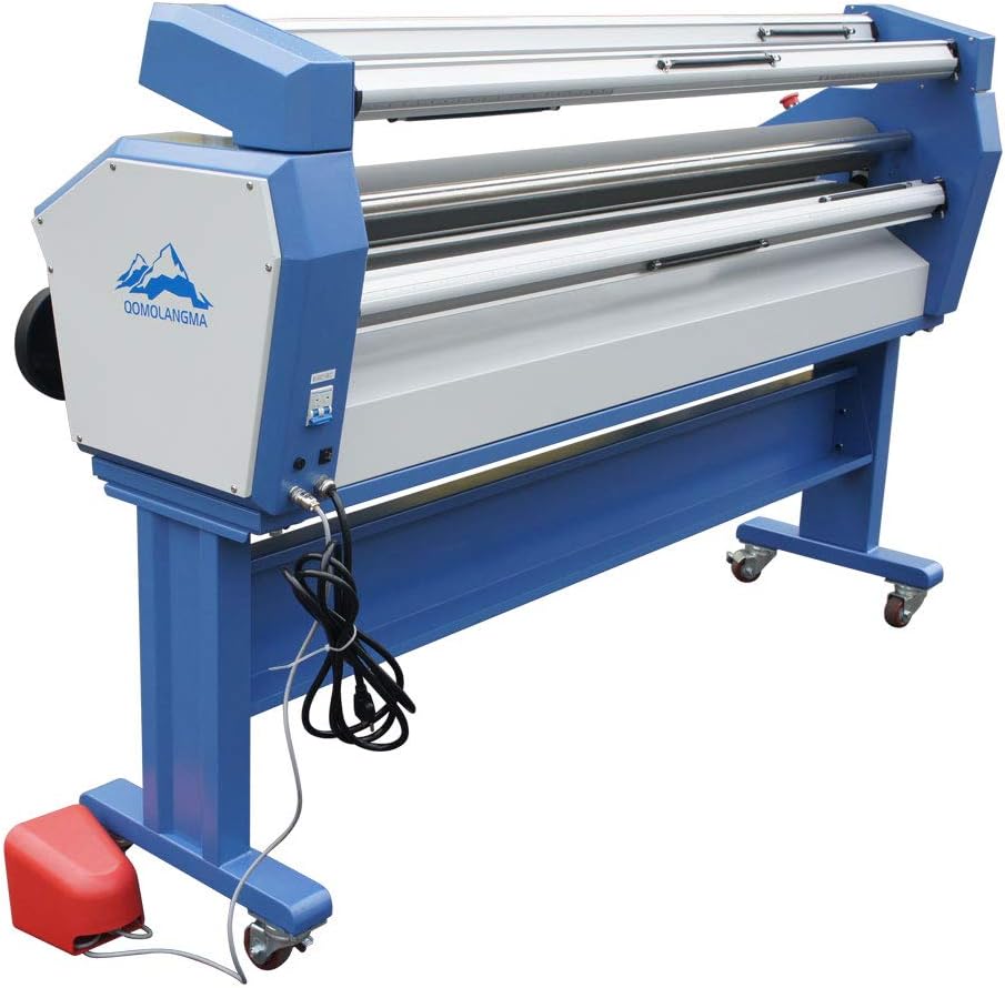 US Stock Wide Format Laminator 55in /63in Full-auto Wide Format Cold Laminator Machine Roll to Roll Large Format Laminating Machine with Trimmer (63 Inch, Without Trimmer)