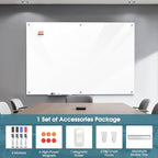 MaxGear Glass Whiteboard Wall Mounted, Frameless Magnetic Dry Erase Board - Image 4