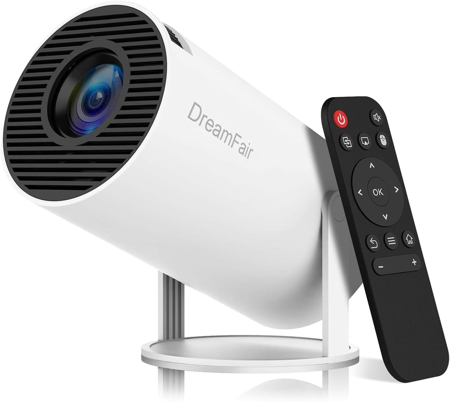 Mini Projector, Support 4K 1080P Portable Projector with Dual Band WIFI6 5G Wireless 5.2 Bluetooth Android 11, 200 ANSI Lumens, 180° Rotatable, Auto Keystone Correction,35"-130" Screen Video Projector