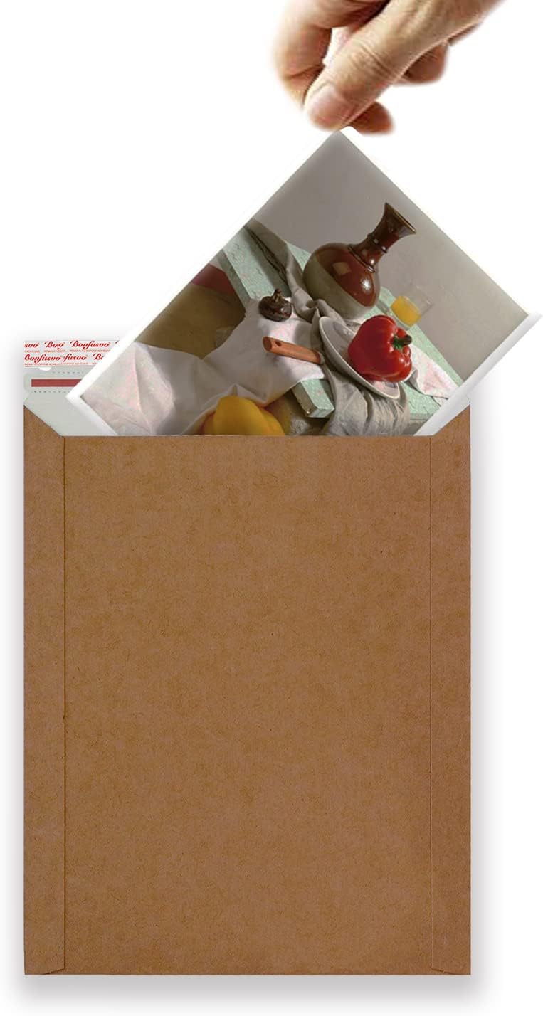 Rigid Mailers 30 Pack 7.5 x 9.5 inches Brown Self Seal Stay Flat Bulk Cardboard Kraft No Bend Mailers Peel and Seal for Document Photos Pictures Papers Files CD