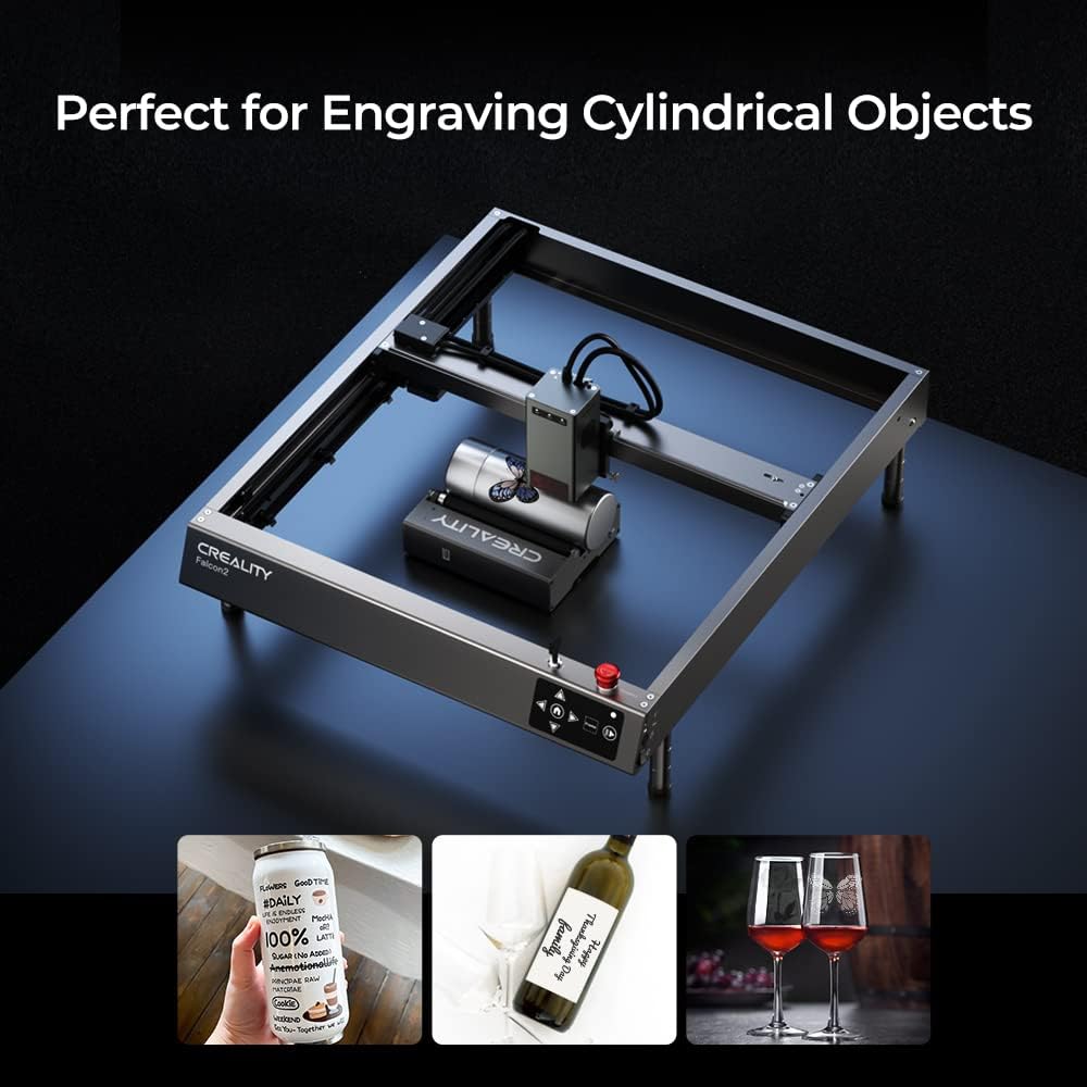 Official Creality Rotary Roller for Laser Engraving Machine, Compatible with Creality Cr-Laser Falcon 10W and 22W CR Falcon 2