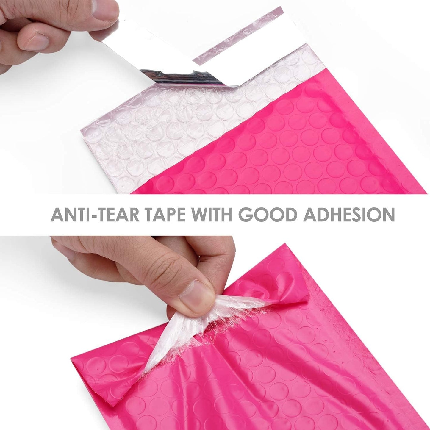 Metronic Small Bubble Mailers 4x8 Inch 800PC Bulk Usable Size 4x7 Poly Bubble Mailers Self-Seal, Mailing Envelopes, Padded Envelopes, Packaging for Small Business, Jewelry, Hot Pink