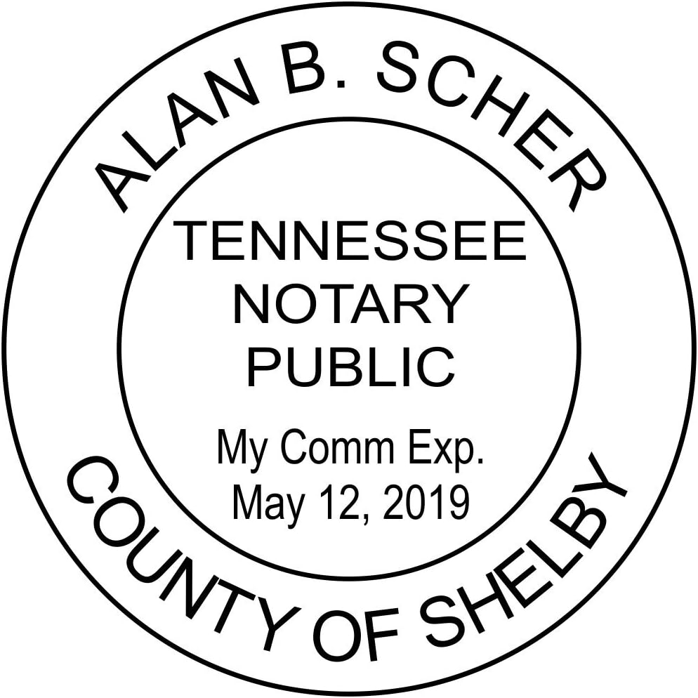 Tennessee Round Notary Stamp | Official State Notary Stamp | Official Seals | Meets State Specifications (Tennessee, Round Stamp)