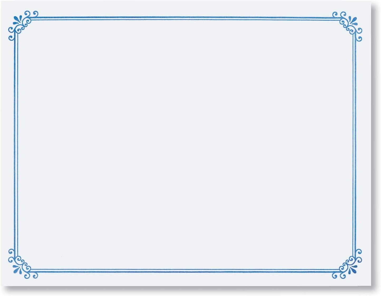 PaperDirect Blue Foil on White Simple Border Specialty Certificates, 8½ x 11, 50 Count, Certificates And Awards Paper, For School, Work, Diplomas & Award Certificates