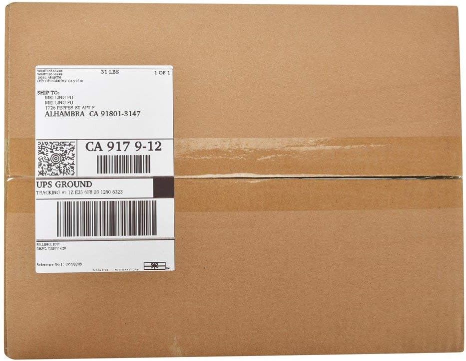 MFLABEL Fanfold 4" x 6" Direct Thermal Labels White Perforated Shipping Labels (30 Stacks)