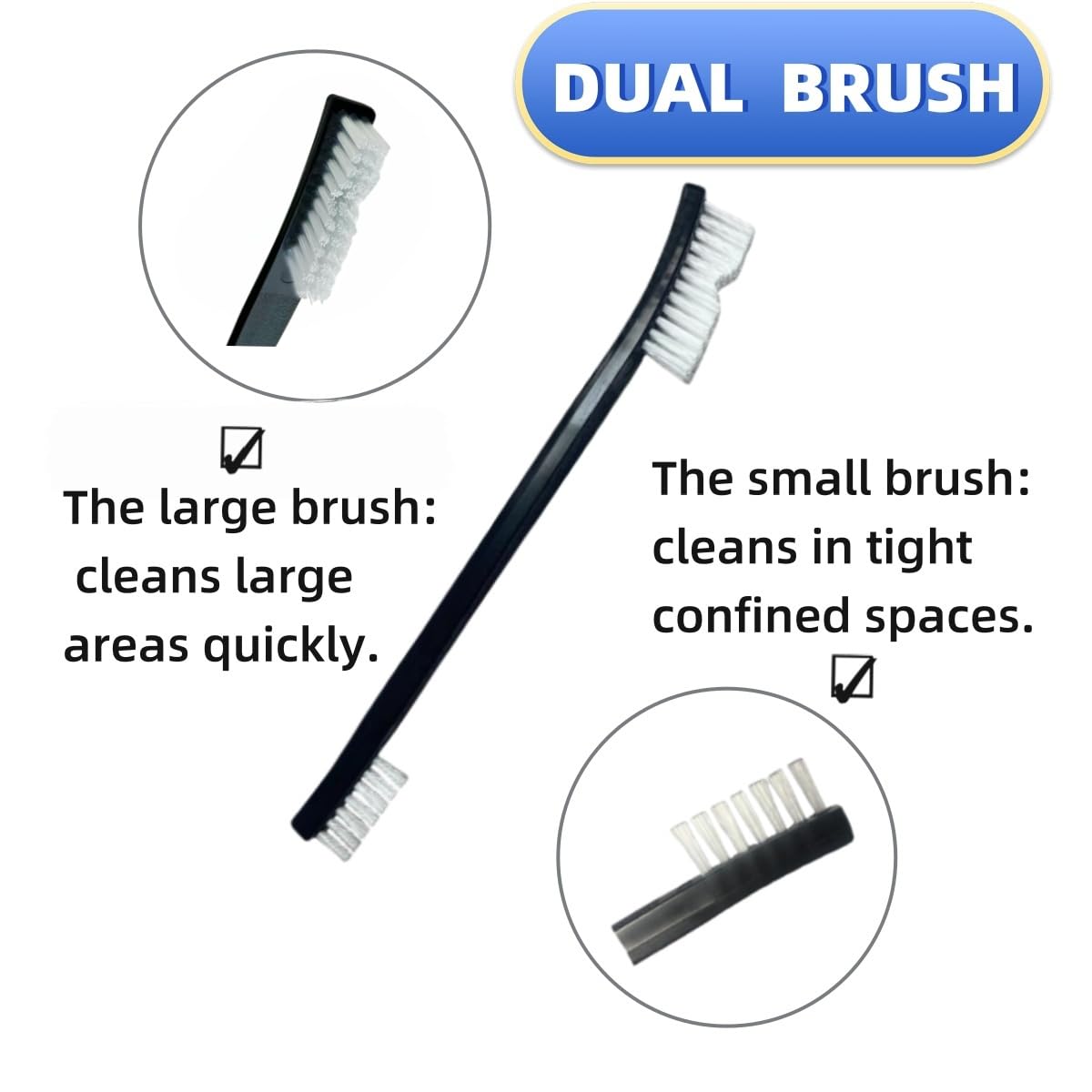 6-Pack Small Wire Brush Pro Kit: Nylon Bristles for Engines, Jewelry & Household Scrubbing – Chemical-Resistant & Heat-Resistant - Tackle Motorcycle Chains, Sinks & Sneakers, Gun Cleaning Brushes