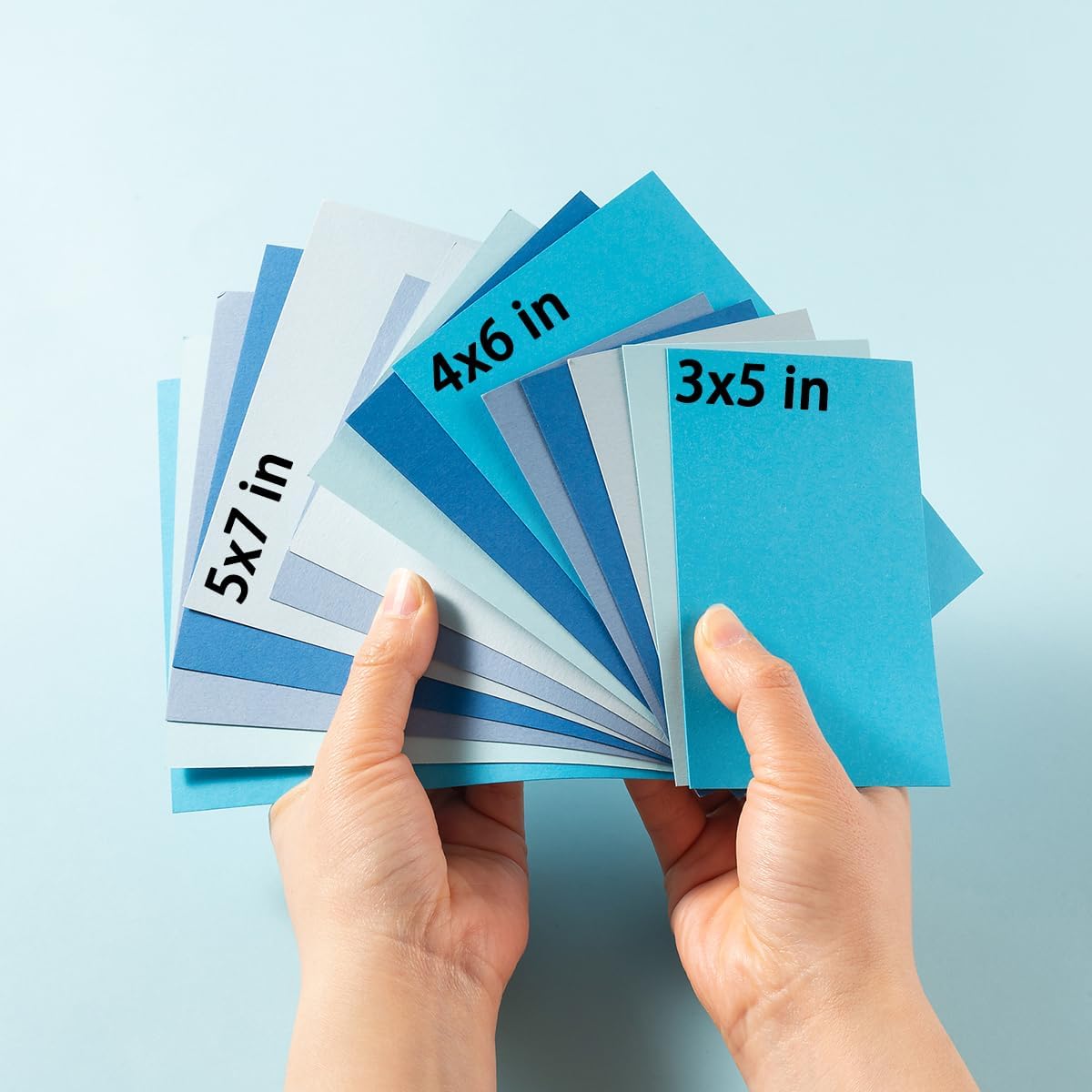 50 Sheets 4x6 Colored Cardstock Paper 5 Colors Blank Flash Cards, 250 GSM Heavy Card for DIY Art Projects, Cards (5 Blue)
