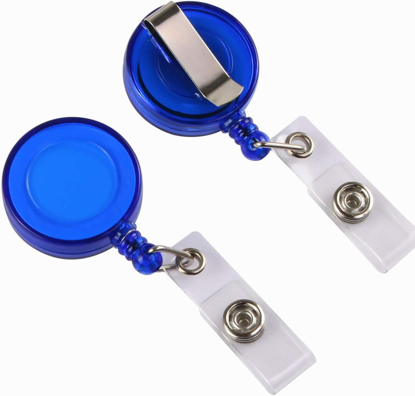 JANYUN 100 Pcs Badge Reels Retractable Badges Holder for ID Card Keychain Whistles Lanyards for School Office (Assorted Color)