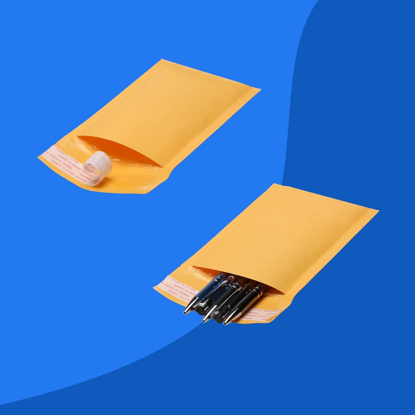 The Boxery Kraft Padded Bubble Mailers Envelopes (#5 10.5x16'' - 25 Pack)