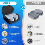 Lexeme X Large Memory Foam Seat Cushion Lumbar Support Pillow - Image 6