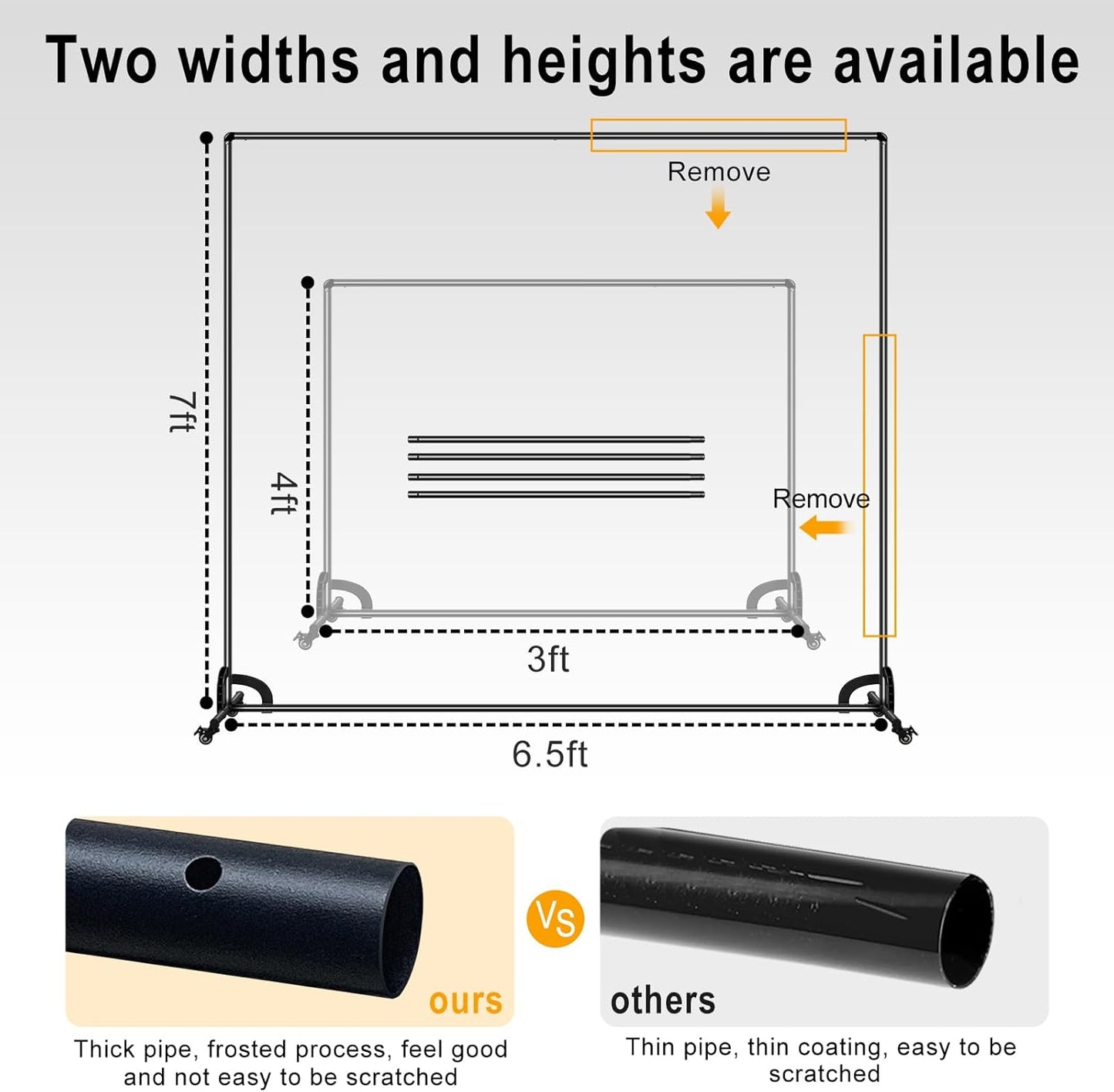 7x6.5ft Green Screen Backdrop Kit,Movable Backdrop Stand with Wheels and Greenscreen Background for Video Recording,Streaming.