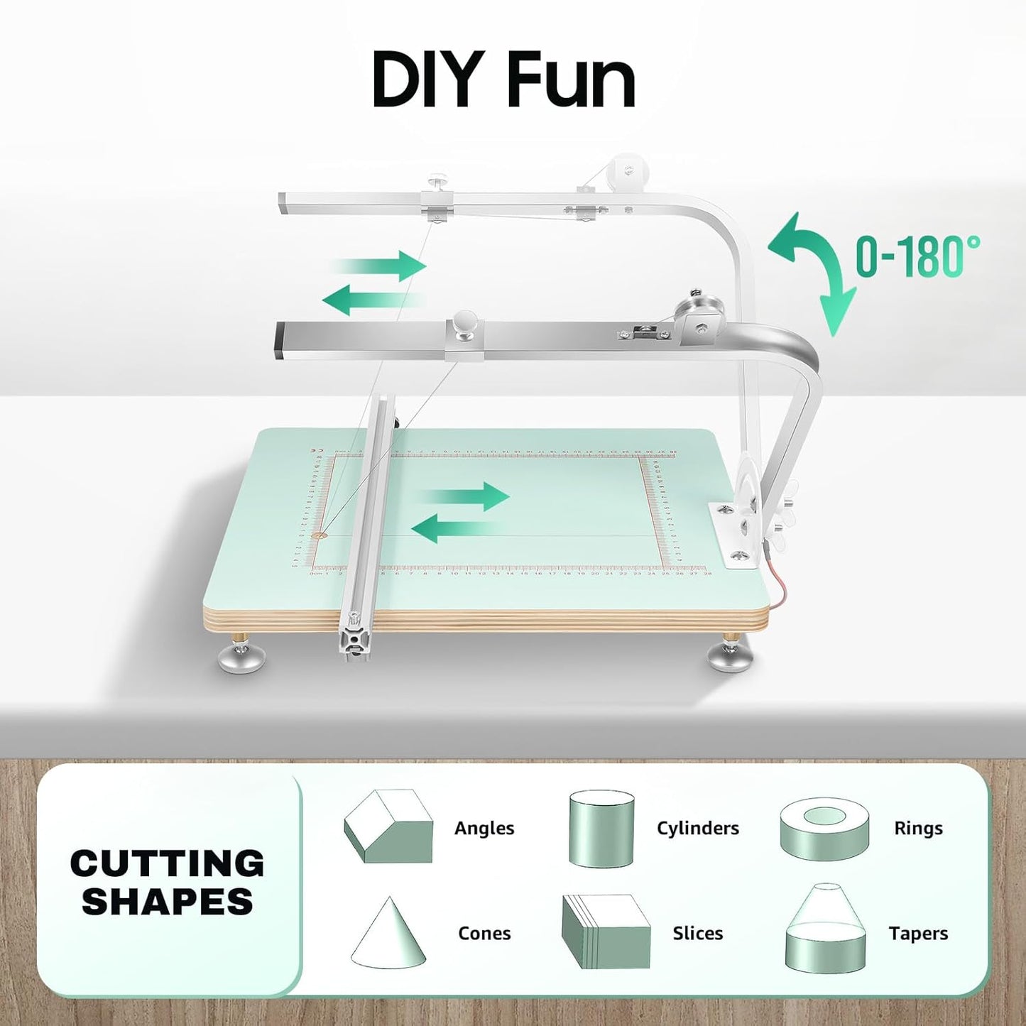 Tabletop Hot Wire Foam Cutter - 72W Portable & Lightweight Machine for Cutting Styrofoam, Foam Sponge & More | Precise Forming & Sculpting Tool
