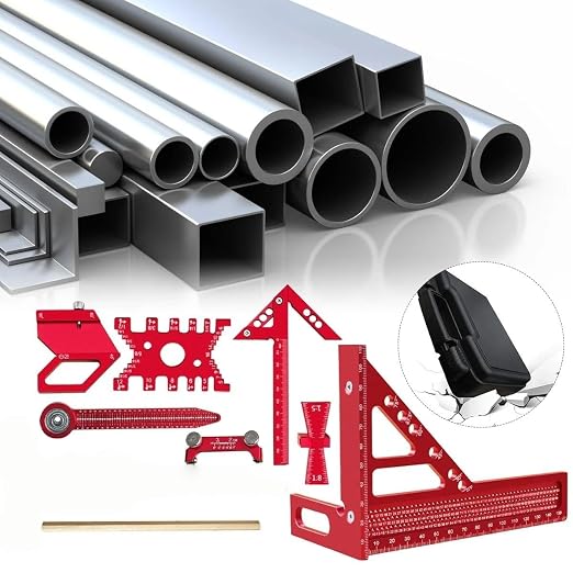Carpentry Square Kits with Box, Aluminum Scribeing Ruler, Precision Layout - Image 5