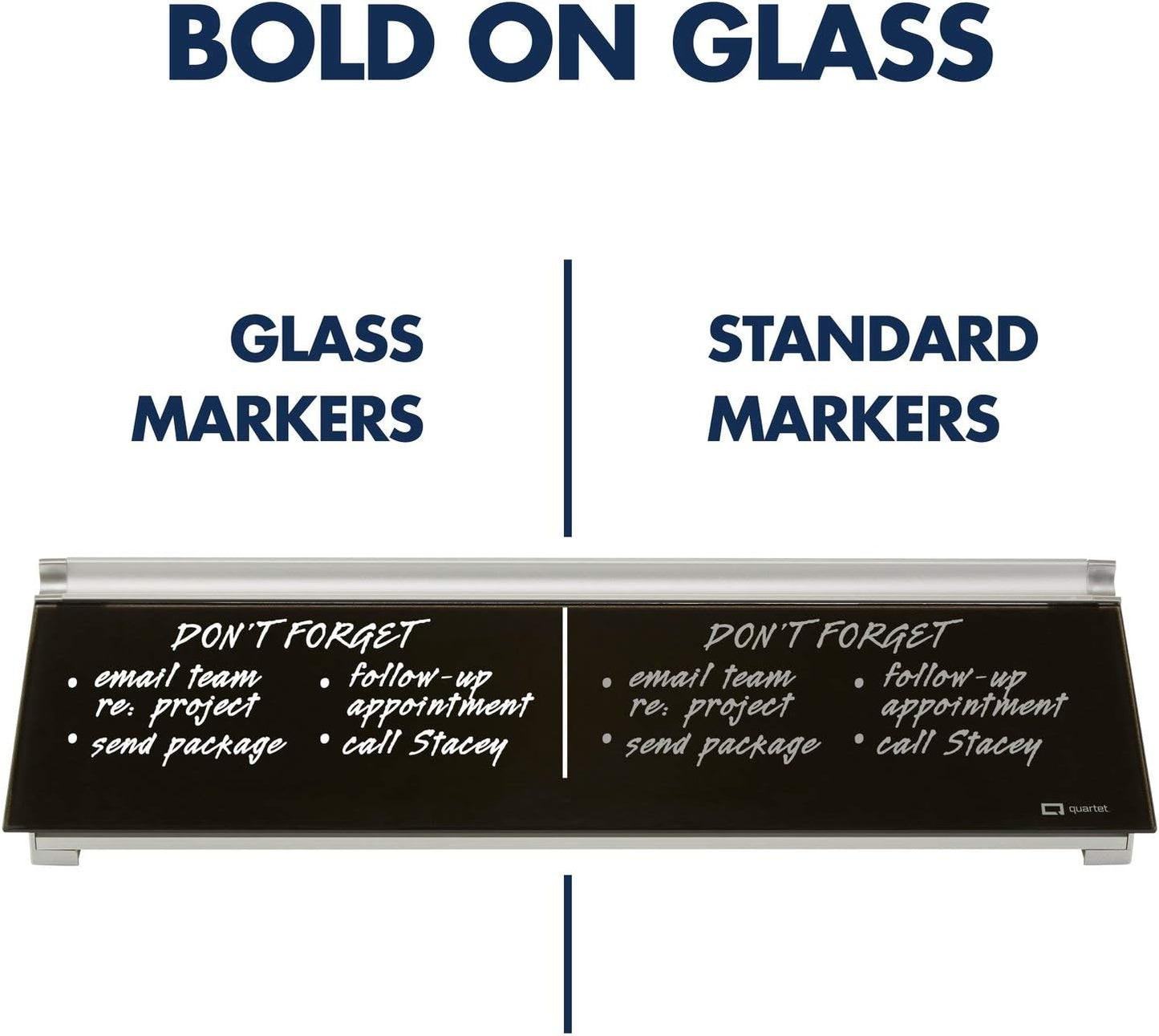 Quartet Glass Dry Erase Markers, Whiteboard Markers, Fine Tip, White and Neon Colors, 6 Pack (79558Q)