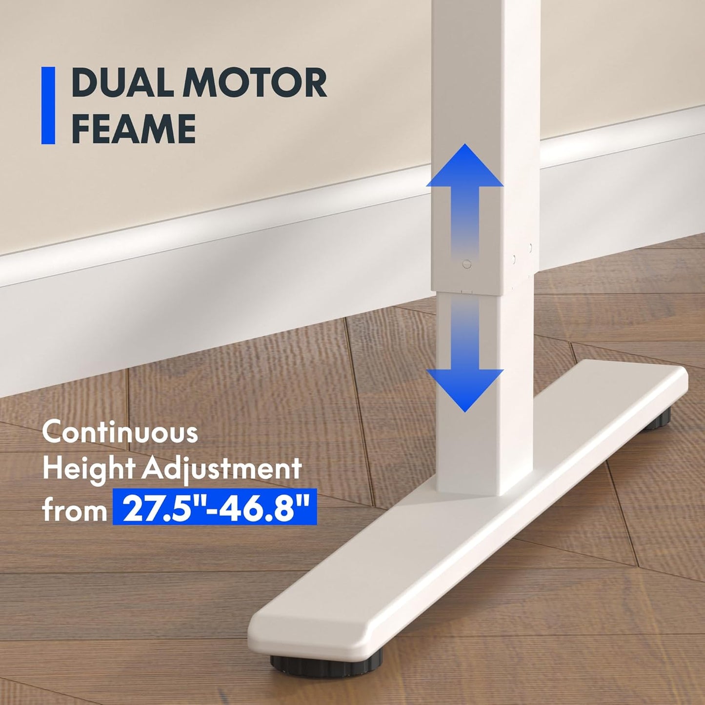 FLEXISPOT E3 Bamboo Dual Motor 55x28 Inch Electric Height Adjustable Standing Desk Whole-Piece Board Desk Sit Stand Up Desk (White Frame + Bamboo Curved Desktop)