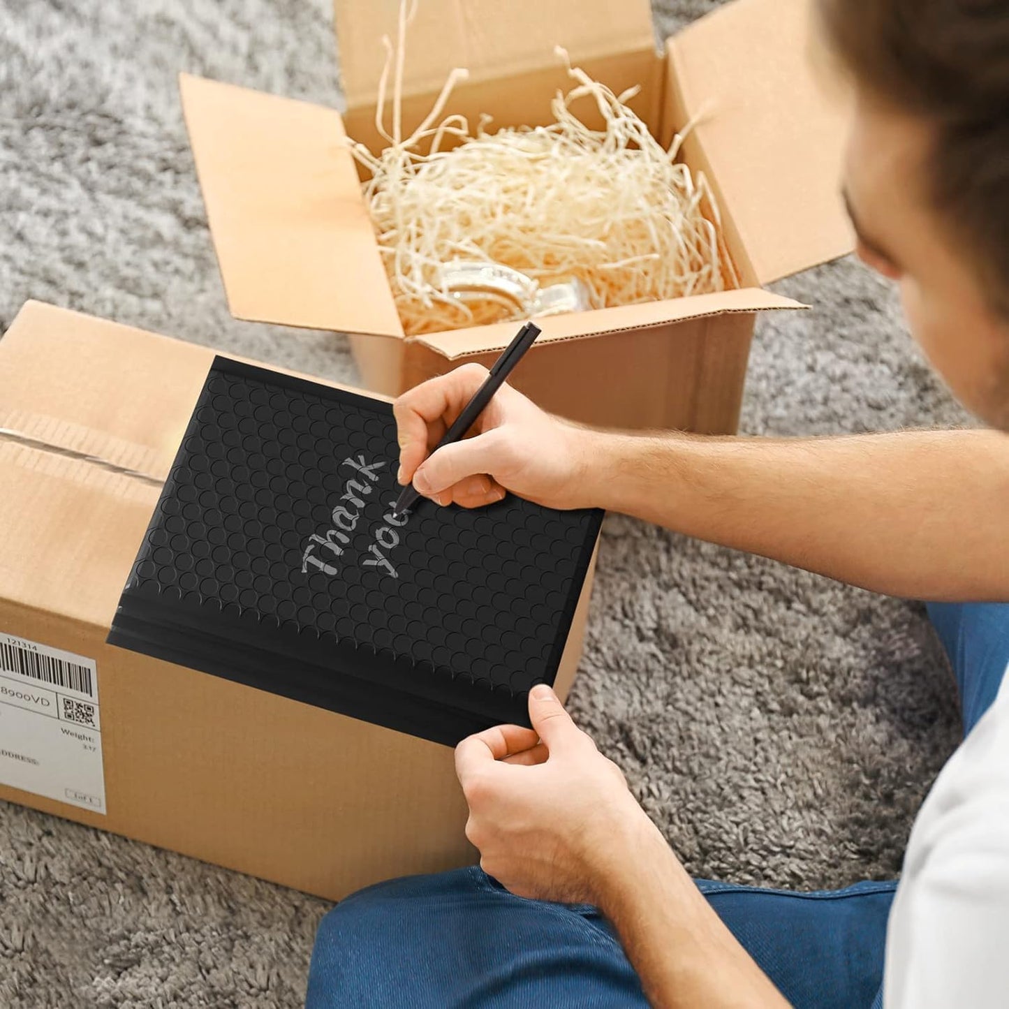 Metronic Bubble Mailers 6x10 Inch 3000 Pack Black Waterproof Bubble Mailer Usable Size 6x9'' Padded Envelopes Self Seal, Cushioning Poly for Packaging, Shipping, Mailing, Small Business Supplies