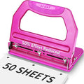 AFMAT 3 Hole Punch Heavy Duty, 9/32" Holes, 50-Sheet Hole Puncher 3 Ring by AFMAT