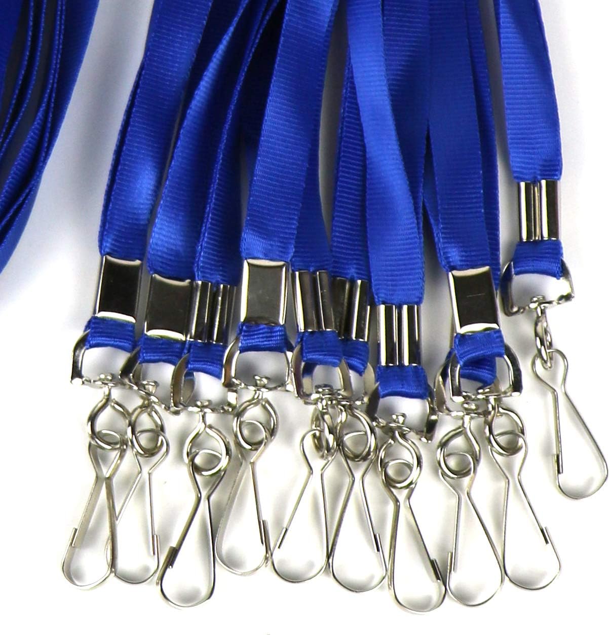 Bulk Lanyards Premium Cruise Lanyard Nylon Badge Lanyards Id Holder Perfect for Office, Kids, Teachers (Blue, 50 Pack)