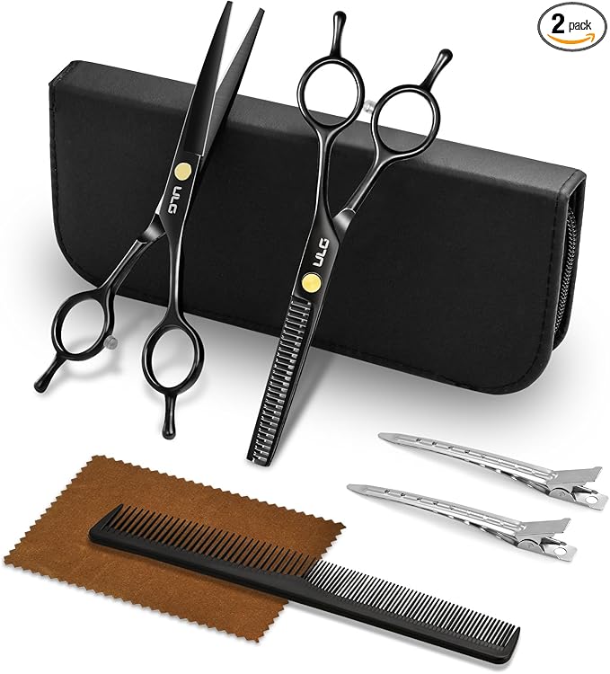 Hair Cutting Scissors Thinning Shears Kit ULG Professional Barber Hairdressing by ULG