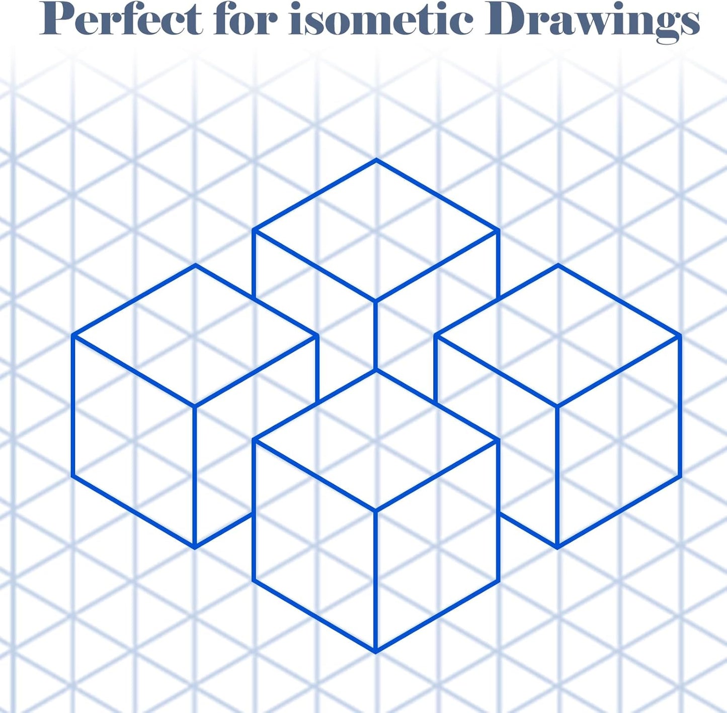 MotiMind 50 Sheets Isometric Graph Paper Pad Isometric Paper Drafting and Graph Pads for 3D Designs Architecture Landscaping Engineering Drafting (8.5x11)