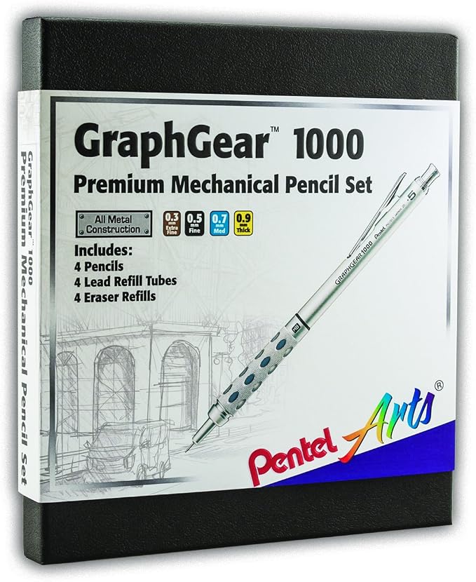 Pentel Arts GraphGear 1000 Mechanical Pencil Premium Gift Set - Image 2