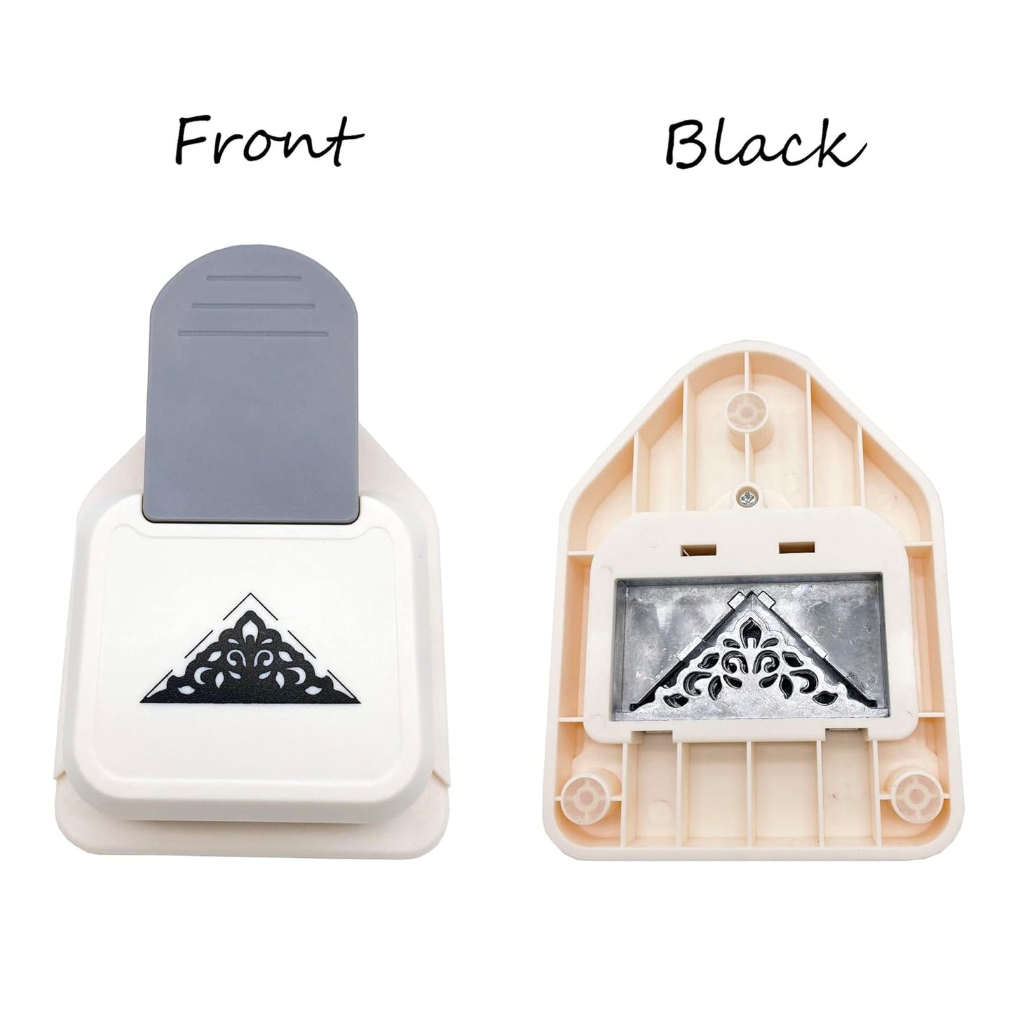 MIAO JIN Large Craft Corner Punch Triangular Flower Pattern Scrapbook Supplies Craft Punch Photo Cutter Card Making Supplies (Shell Color Random)