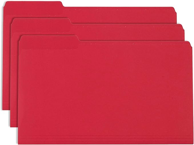 Blue Summit Supplies Red Legal File Folders, 1/3 Cut Tab, Legal Size, 100 Per - Image 5