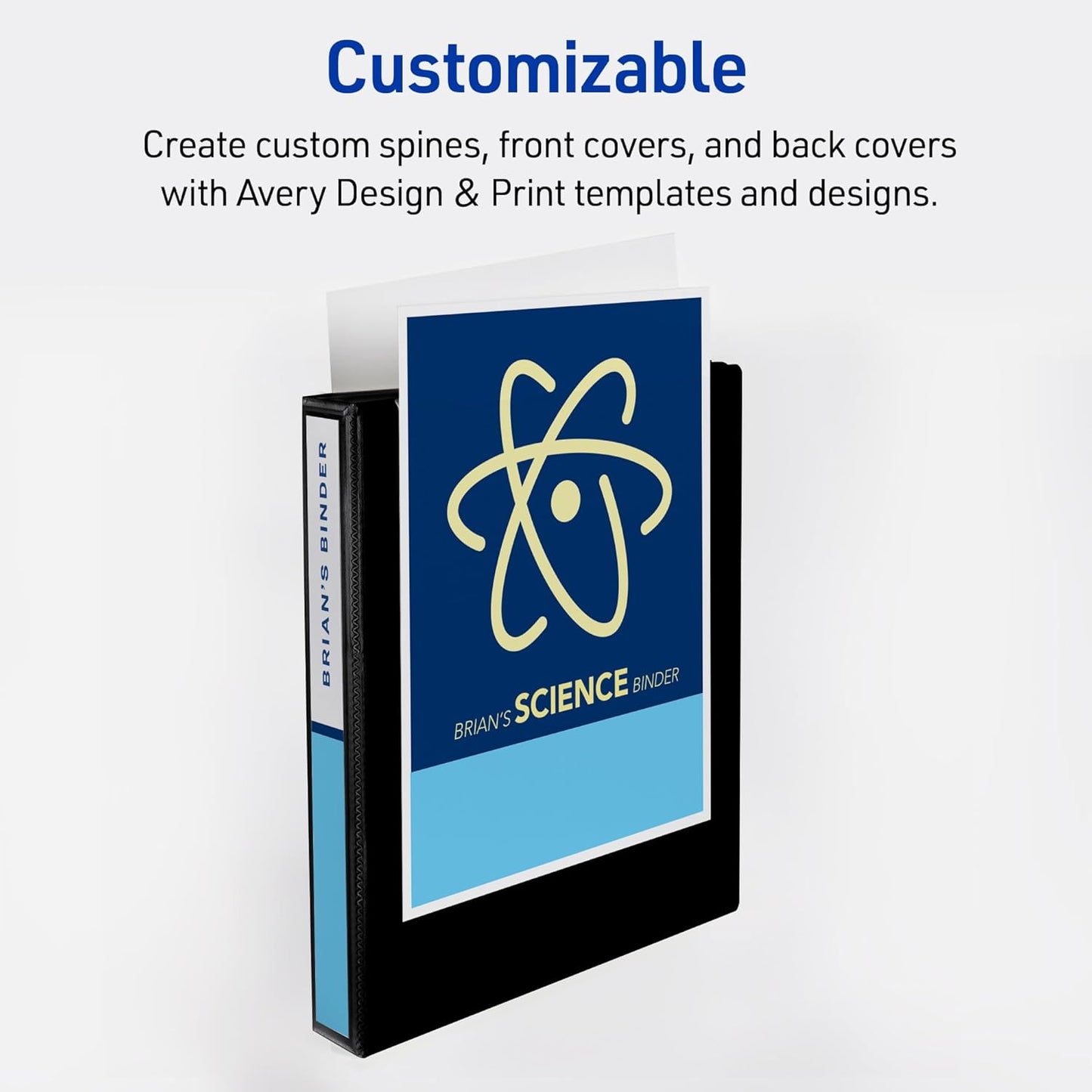 Avery Durable View 3 Ring Binders, 1 Inch Slant Rings, 250-Sheet Capacity, Assorted Dark Colors, 6-Pack (05633) – for School, Office, Teachers, Classrooms & Home Organization