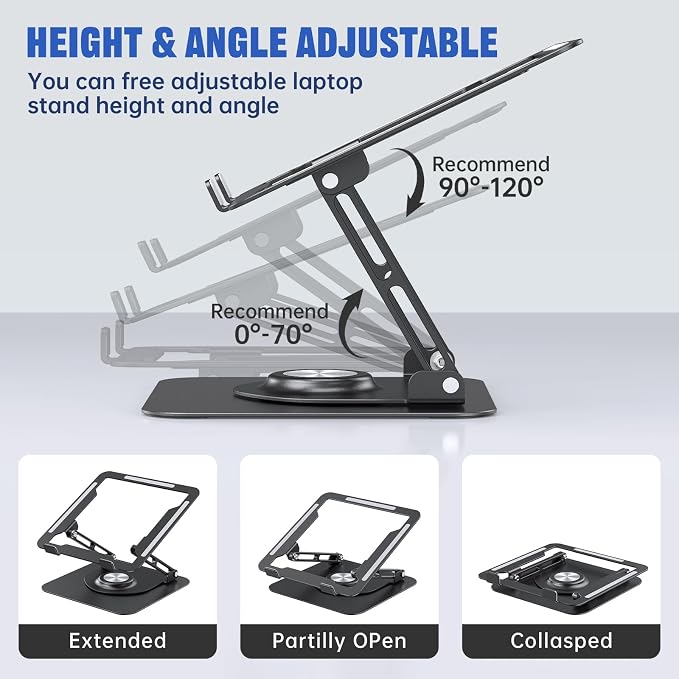 JOYEKY Laptop Stand for Desk, Adjustable Computer Stand - Image 3