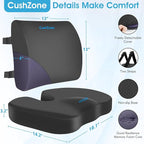 CushZone Seat Cushion, Lumbar Support Pillow - Image 3