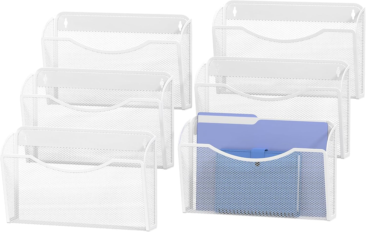 Wall File Organizer,Hanging Wall Mounted File Folder Binder Holder Mail Organizer for Office,Home and School Supplies