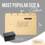 Index Card Dividers 3x5" — 100 Pcs of Cardboard Alphabet Dividers - Image 3