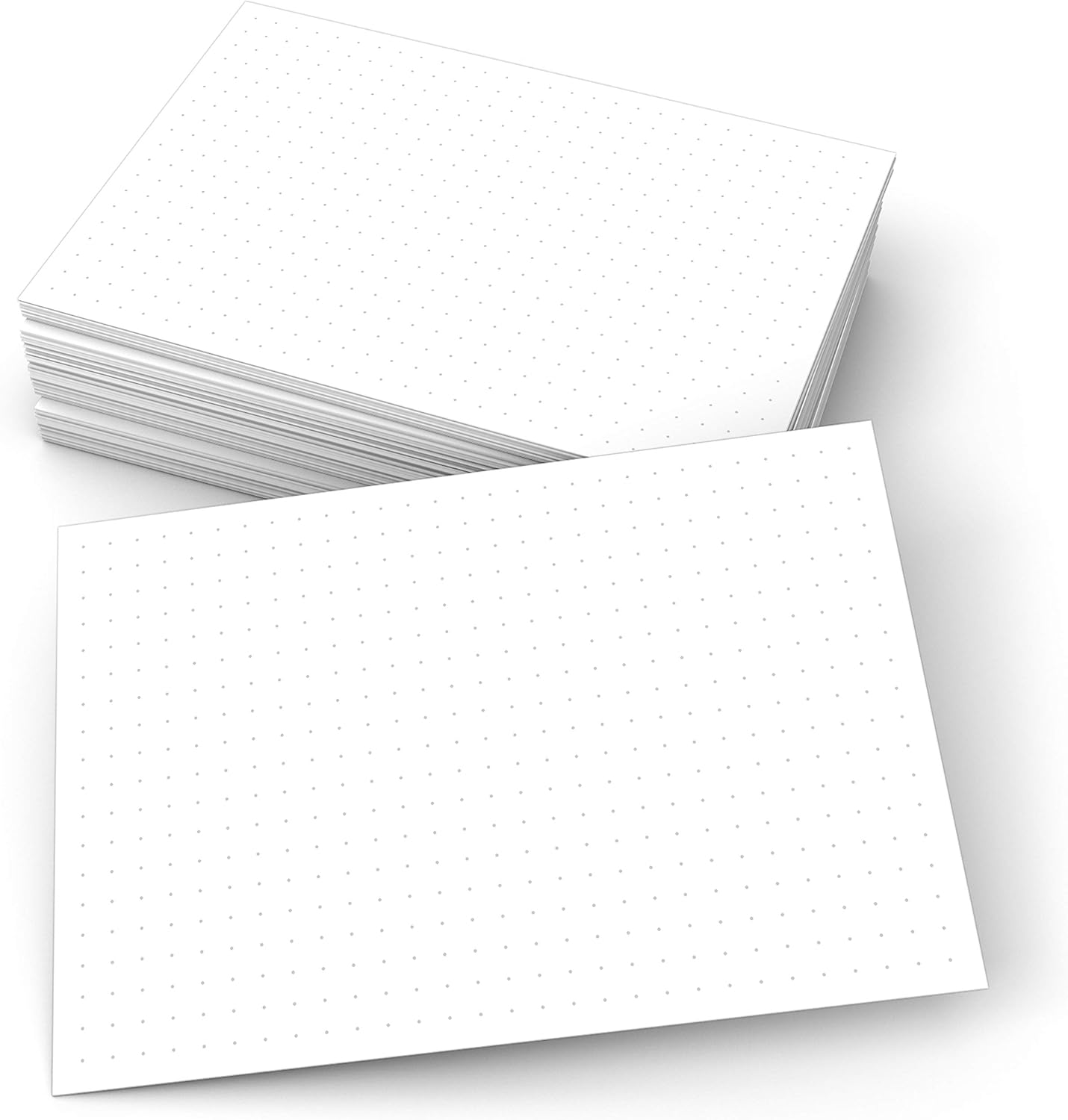 321Done Dot Grid Index Cards, Dot Pattern - Made in USA - Large 4x6 (Set of 50) Dot Bullet 0.20 Double-Sided Planner Journal, Planning Graph Ruled Thick Heavy Duty Cardstock, White