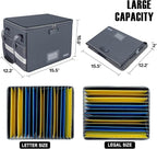 ENGPOW File Box with Lock, Fireproof Document Box with Pockets, Collapsible - Image 5