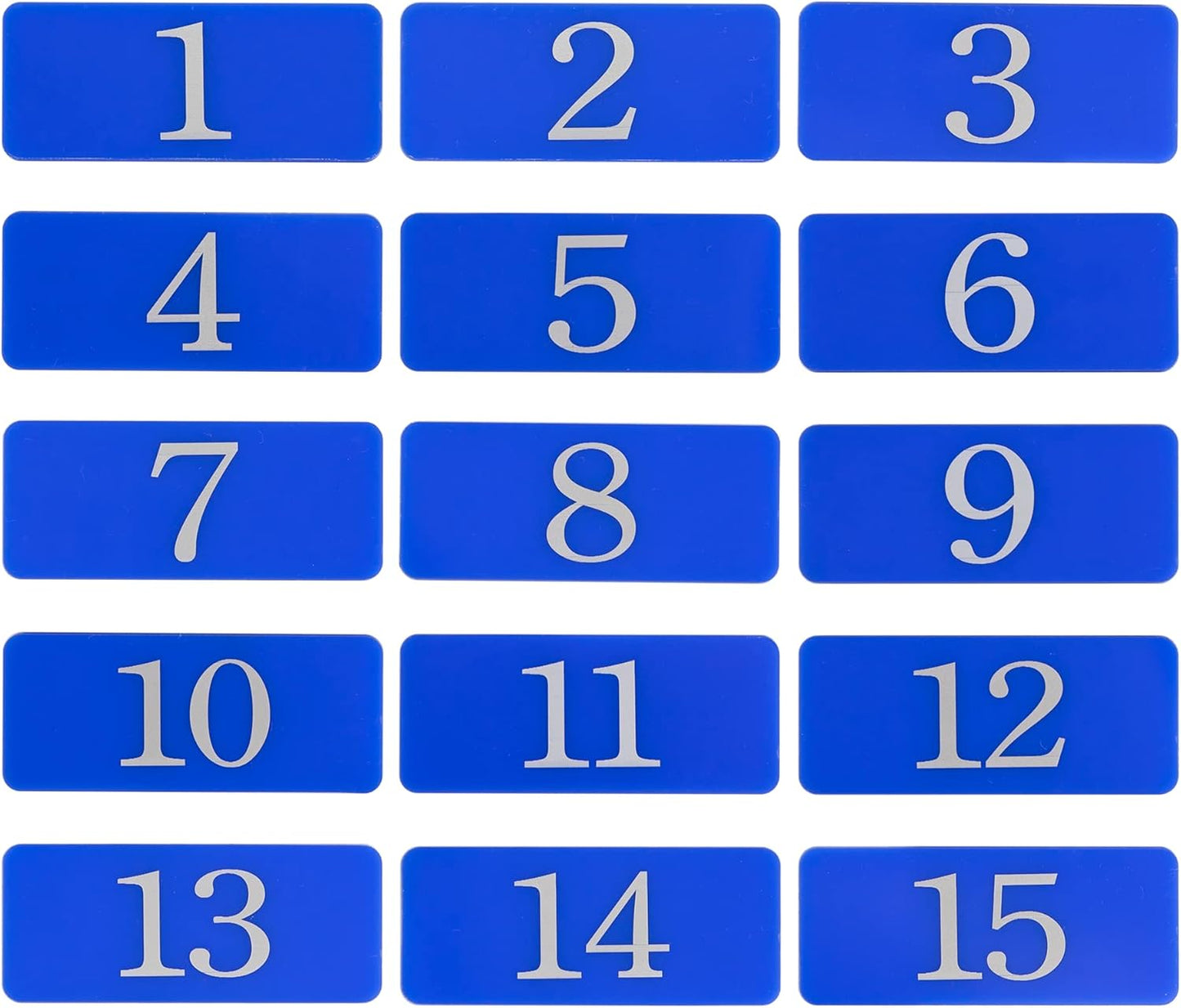 StayMax Plastic Rectangle Locker Numbered Sticker Room Number Table Number (1-10, Blue)