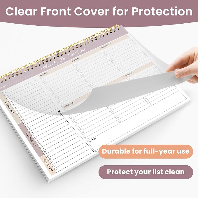Weekly To Do List Notepad with 52 Undated Sheets（8.5"×11"）6 Pack - Image 4