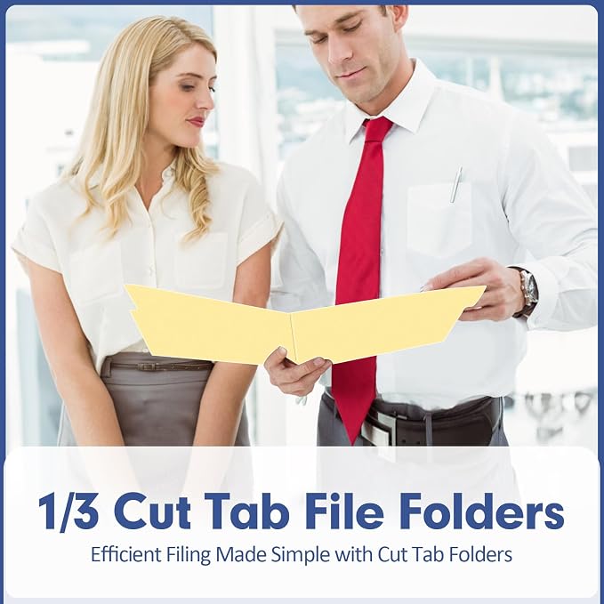 File Folder, PANDRI 270 Pack File Folder, 1/3 Cut Tab, Letter Size, Filing - Image 7