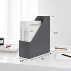 BLU MONACO | Set of 6 Foldable Grey Magazine File Holders - Image 8