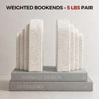 Heavy Duty Book Ends for Shelves, Decorative Book Stopper for Shelves, Resin - Image 4