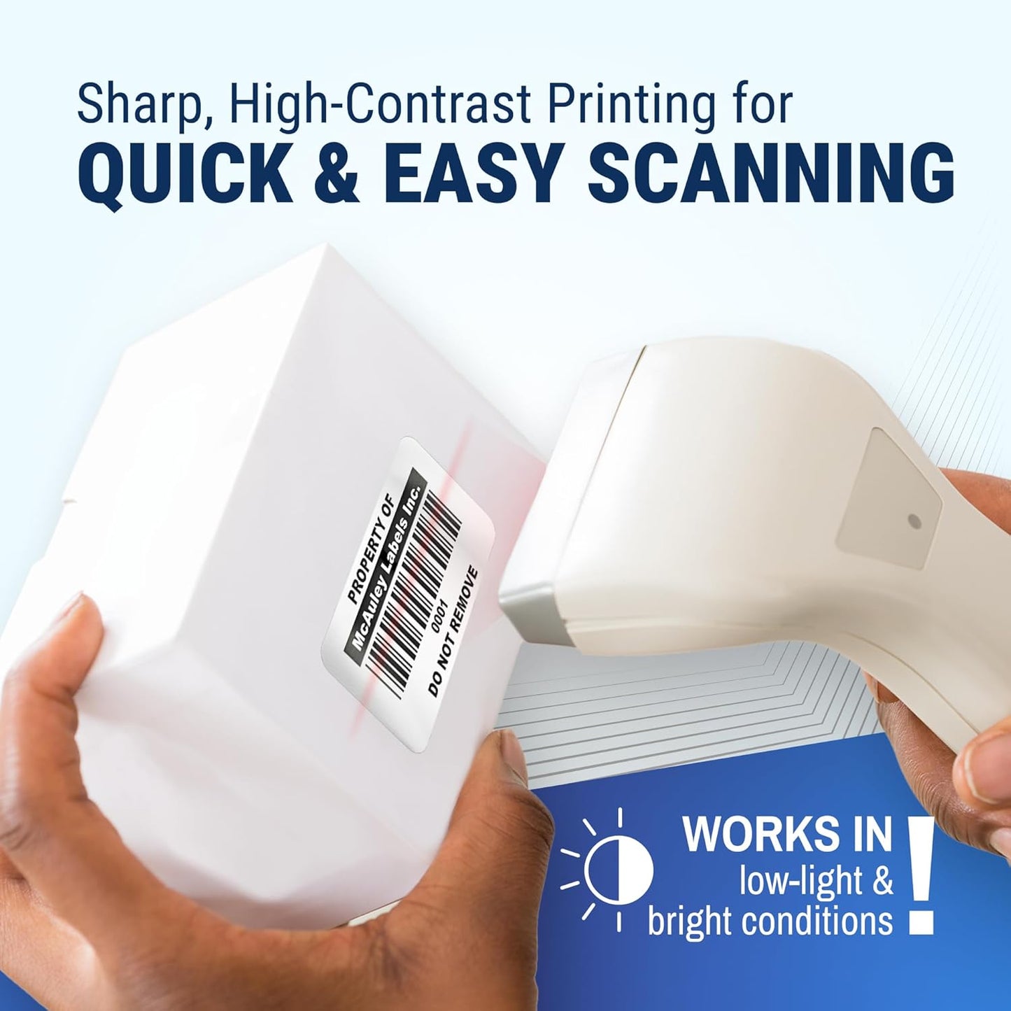 McAuley Labels Custom Asset Tags for Equipment - Numbered, Permanent - Heavy Duty Metalized Polyester, Stronger Adhesive - ID Label - 1.5x0.75 Inches