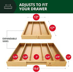 Luxury Bamboo Kitchen Drawer Organizer - Image 2