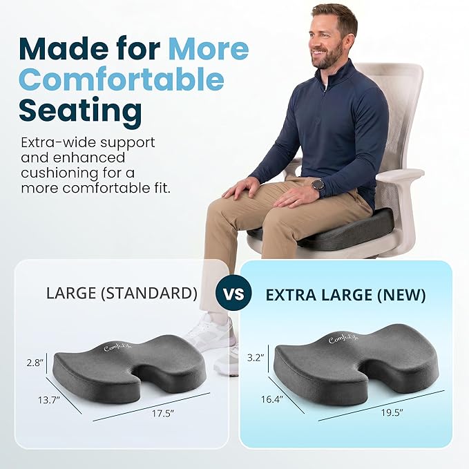 ComfiLife Extra Large Gel & Memory Foam Seat Cushion - Image 5