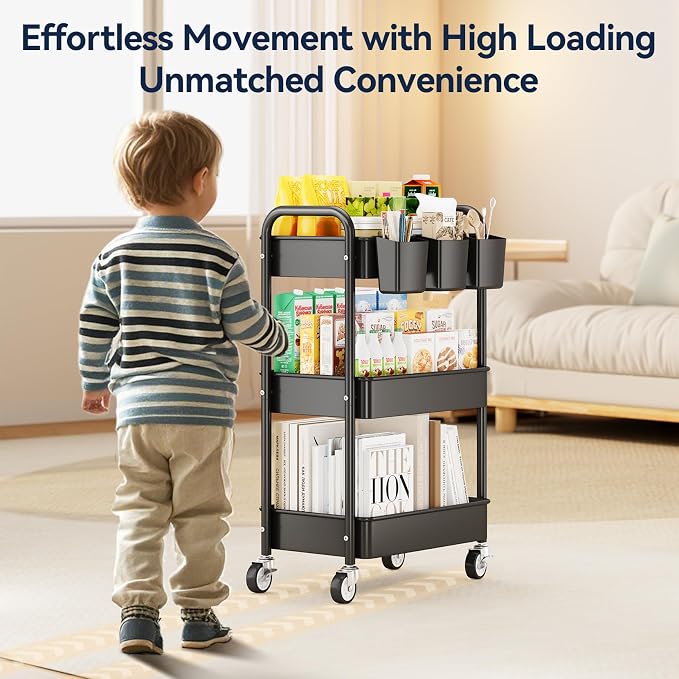YASONIC 3 Tier Rolling Cart - Image 2