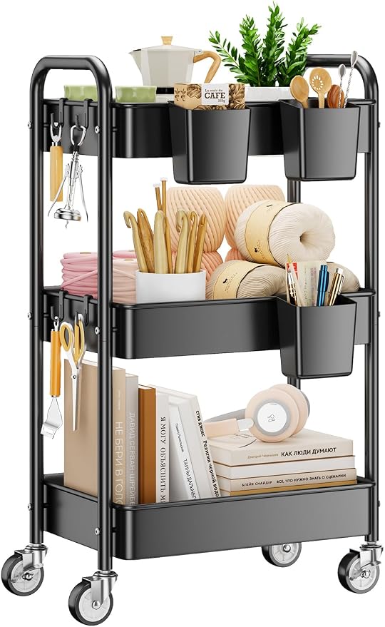 YASONIC 3 Tier Rolling Cart by YASONIC