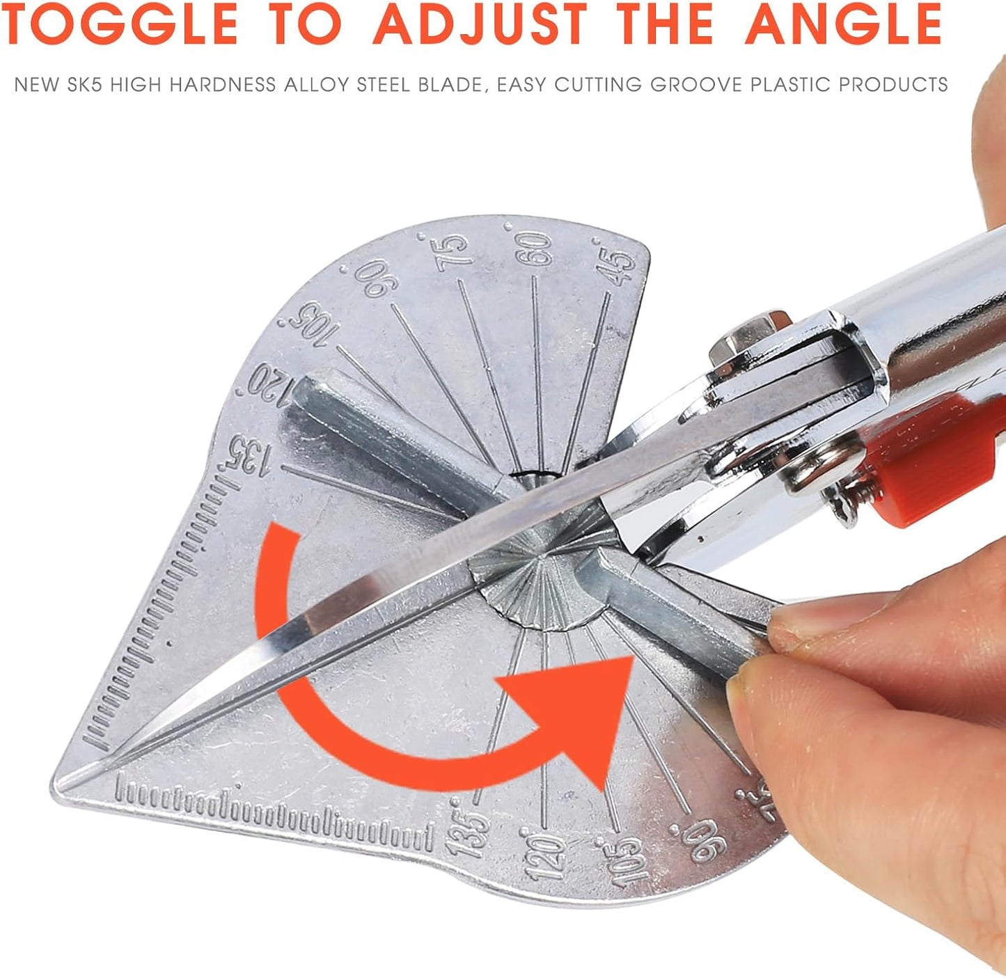Miter Shears for Wood Trim, Adjustable 45°-135° Multi-Angle Handheld Tool, Multifunctional Trunking, Moulding Shears, Perfect for Mitre Cutting, Quarter Round, No Replacement Blade | LFXP3101S