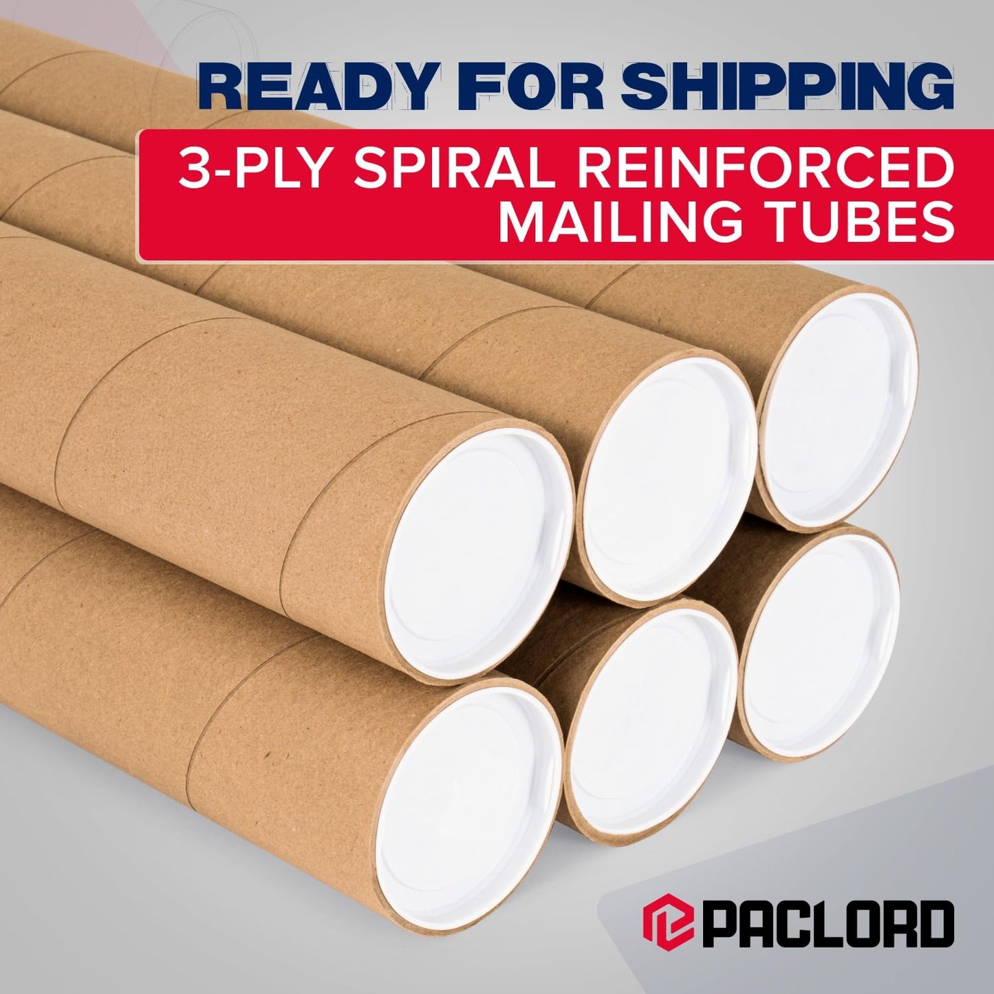 4" x 18" Heavy-Duty Reinforced Cardboard Mailing Tube, Pack of 4 Tubes with 8 Caps – Secure USPS Approved – Great for Shipping and Storing of Prints, Artwork, Posters or Documents