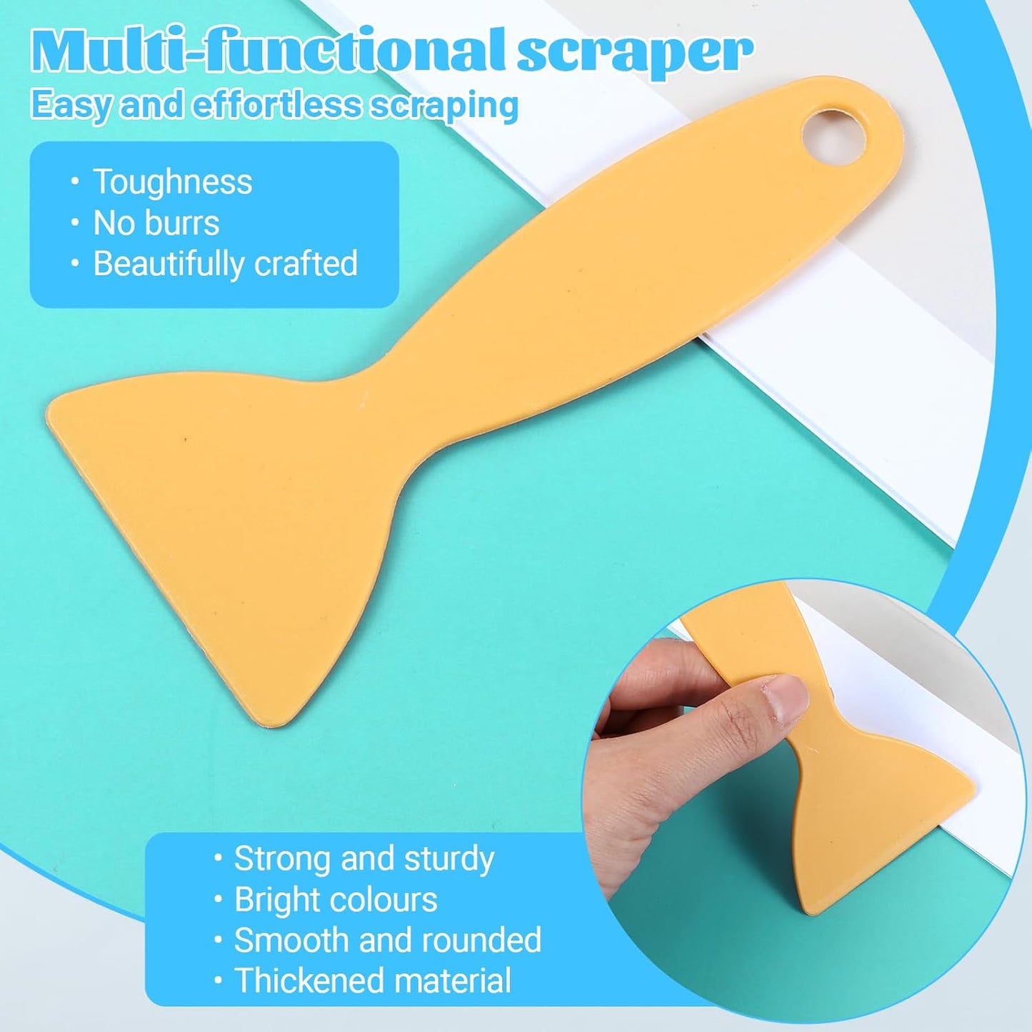 6 Pcs Bone Folders Crease Makers Plastic Bone Folder Paper Creaser Set Scoring Tool Folding Bookbinding Tool Origami Tools for Handmade Scrapbooking Bookbinding Paper Cards Crafts Leather Burnishing