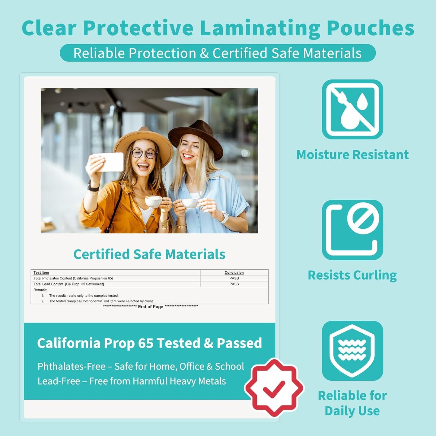 Binditek 150 Pack 3 Mil Thermal Laminating Pouches, 9x11.5 Inches Laminating Sheets, for Letter Size, Ultra Clear, Glossy, Hold 8.5x11 Inches, Heat Seal, Office School Supplies