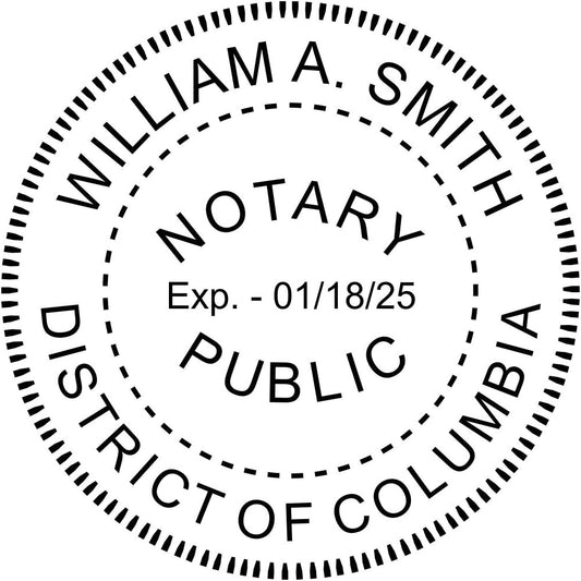 District of Columbia Round Notary Stamp | Official State Notary Stamp | Official Seals | Meets State Specifications (District of Columbia, Round Stamp)